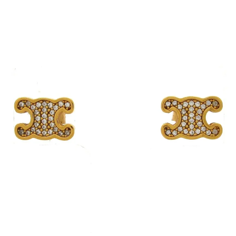 Celine Earrings Hardware Rhinestones